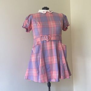 Collectif Pink Purple Plaid Size 42 - 5XL - 24